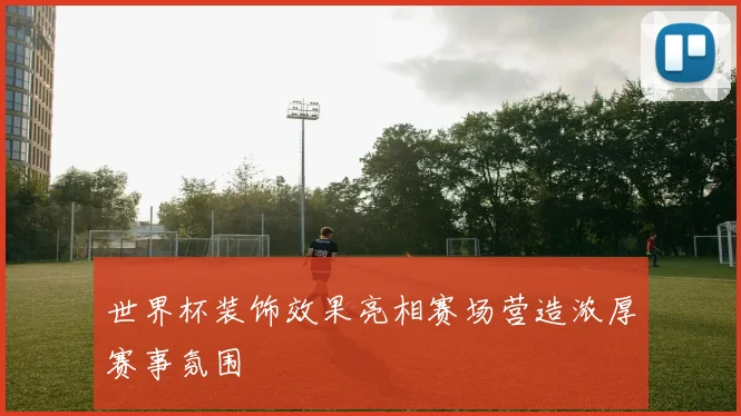 世界杯装饰效果亮相赛场营造浓厚赛事氛围