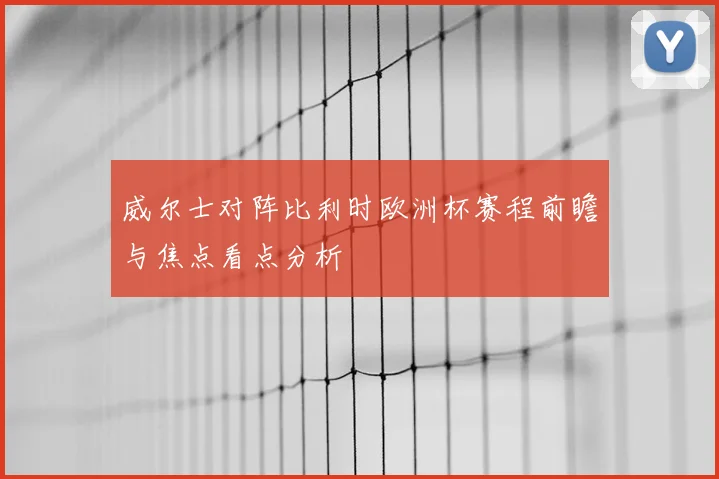 威尔士对阵比利时欧洲杯赛程前瞻与焦点看点分析